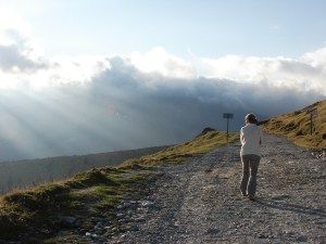 lonely walk in the hills
